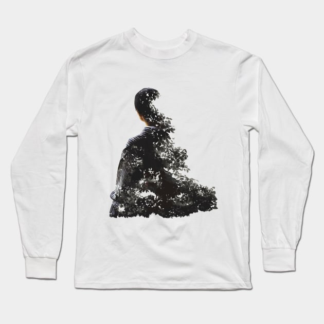 Tree Shape Long Sleeve T-Shirt by Liuk